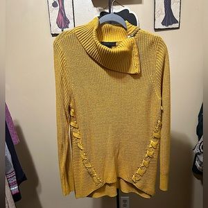 Design History Bold Mustard Yellow Sweater.